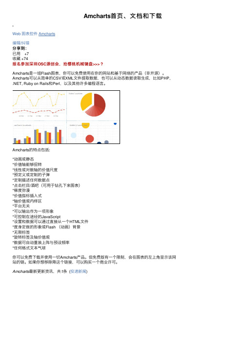 Amcharts首页、文档和下载