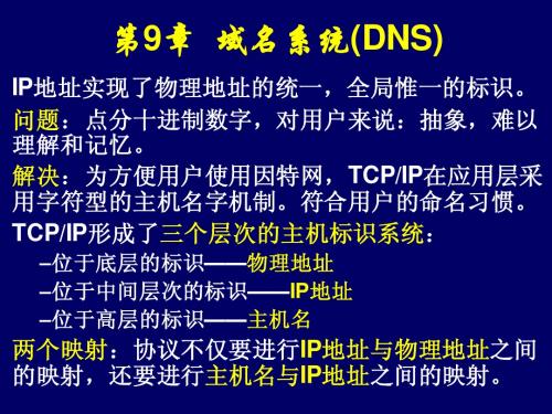 TCP IP协议 第9章 域名系统(DNS)