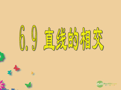 浙江省松阳县古市中学七年级数学上册 6.9 直线的相交(一)对顶角课件 浙教版