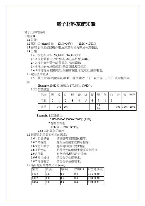 电子材料基础知识