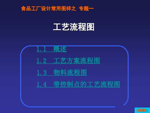 食品工厂设计常用图样之专题一工艺流程图