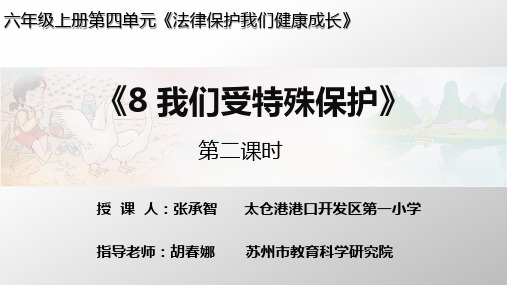 六级上册道德与法治课件- 我们受特殊保护-人教部编版