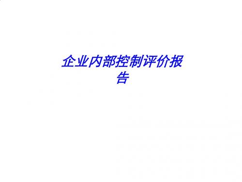 企业内部控制评价体系概述PPT课件( 35页)