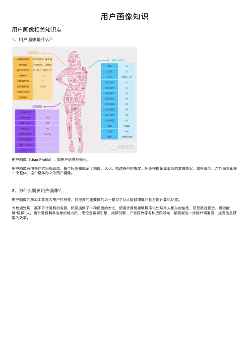 用户画像知识