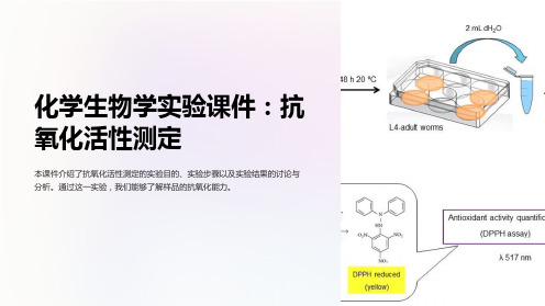 《化学生物学实验课件：抗氧化活性测定》