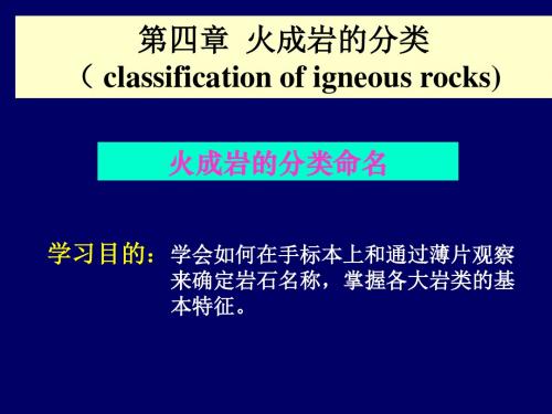 第4章火成岩的分类命名-PPT文档资料