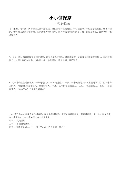 小小侦探家