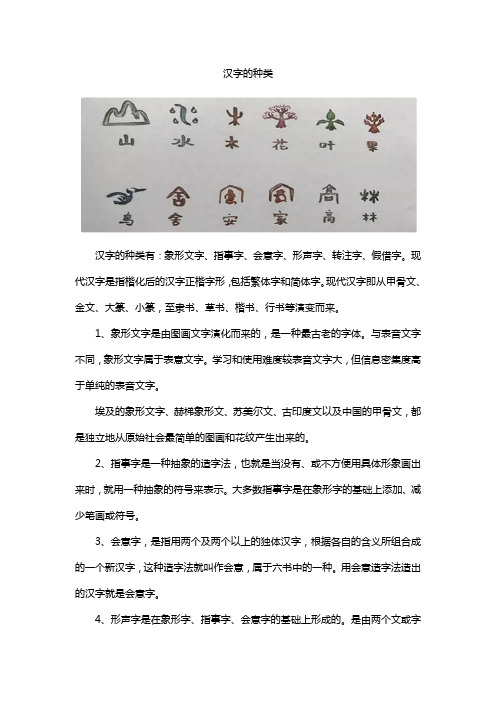 汉字的种类