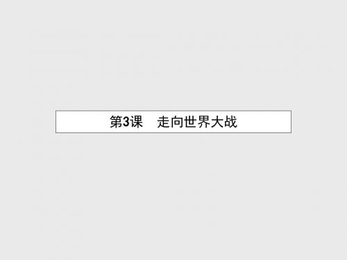 高中历史-3.3-走向世界大战课件-新人教版选修3