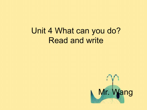 人教版PEP五年级上册Unit4 What can you do课件Unit4 B read and write