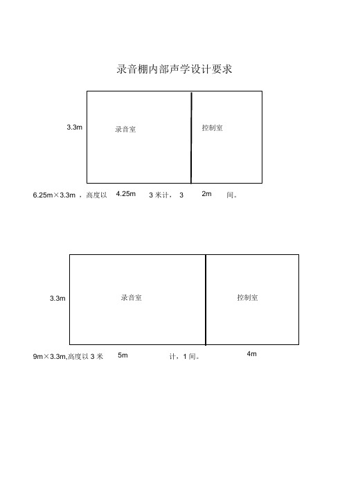 录音棚声学内部要求及平面图