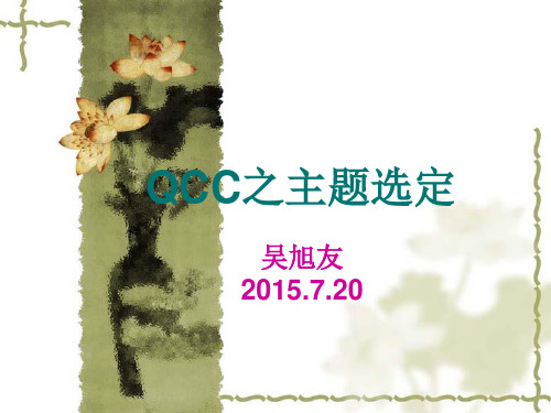 QCC之主题选定