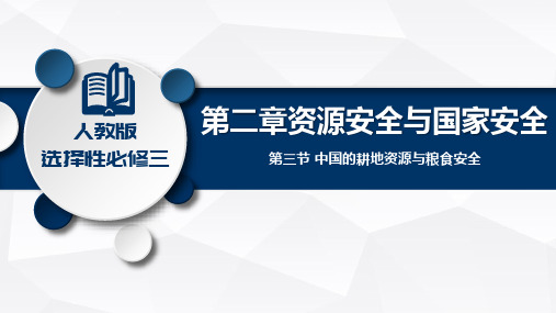 中国的耕地资源与粮食安全-高二地理课件(人教版2019选择性必修3)