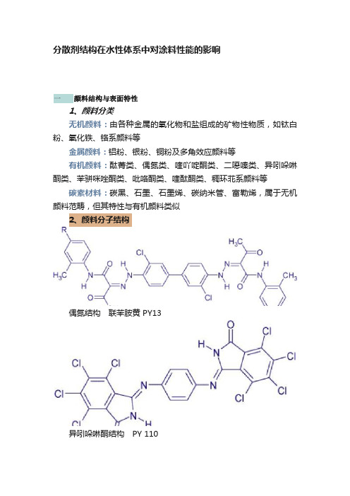 分散剂结构在水性体系中对涂料性能的影响