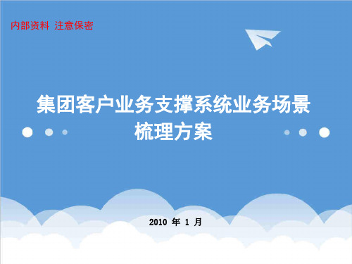 推荐-中国联通集团客户业务支撑系统业务场景梳理方案 