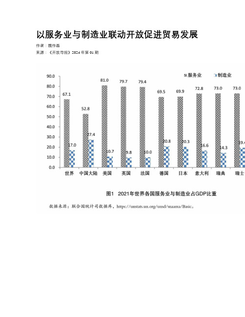 以服务业与制造业联动开放促进贸易发展