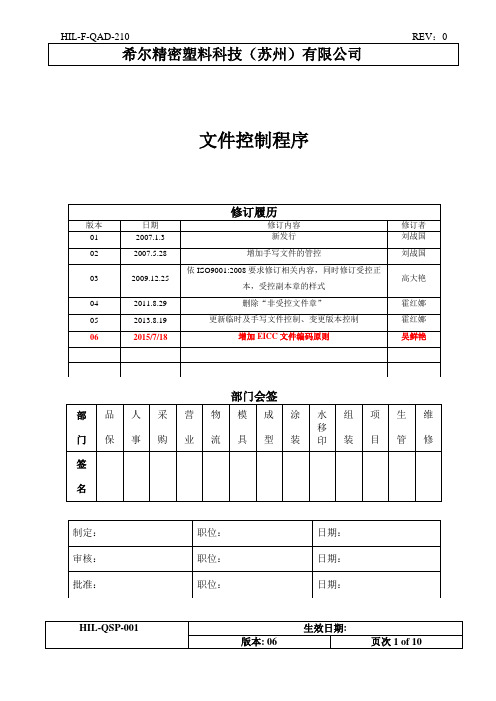 HIL-QSP-001 文件控制程序-06