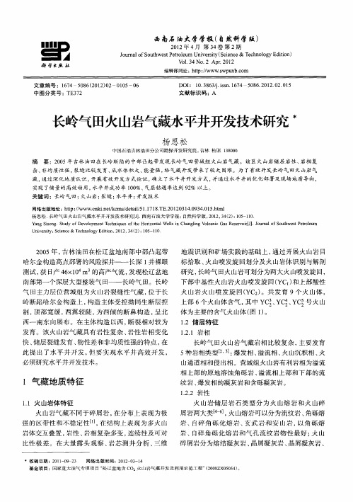 长岭气田火山岩气藏水平井开发技术研究