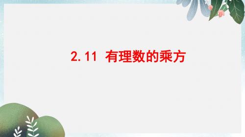 七年级数学上册第二章有理数2.11有理数的乘方同步课件新版华东师大版