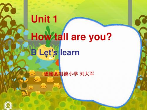 PEP新版六年级下册unit1_How_tall_are_you？_B_Let's_learn