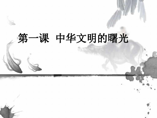 上海市杨泰实验学校华师版初中历史七年级上第1课中华文明的曙光(共21张PPT)