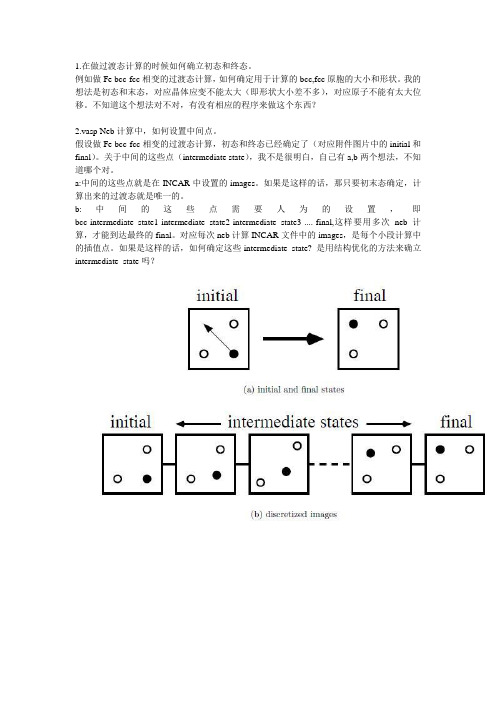 vasp 做过度态,iamge的设置