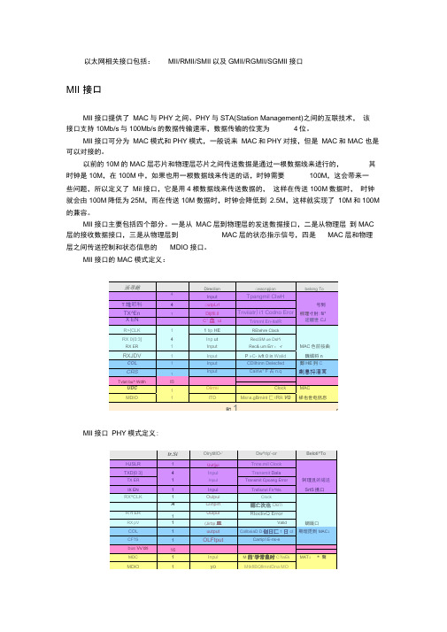 完整版以太网接口分析