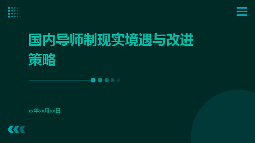 国内导师制现实境遇与改进策略