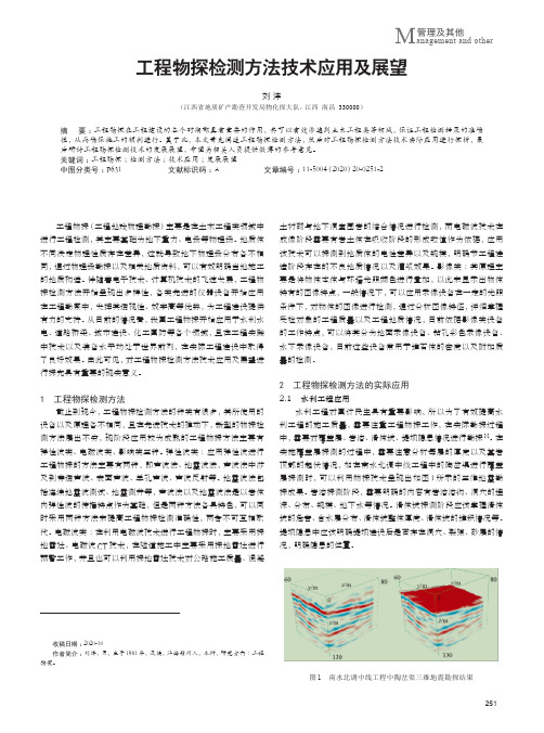 工程物探检测方法技术应用及展望