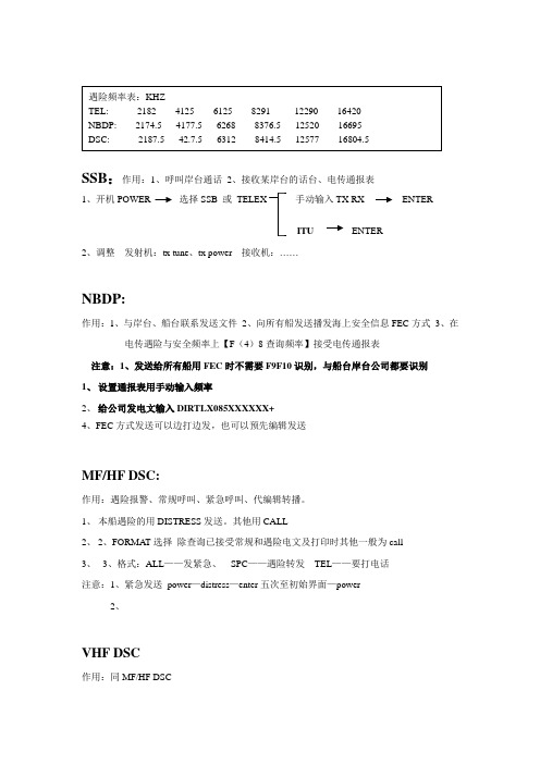 GMDSS实操总结