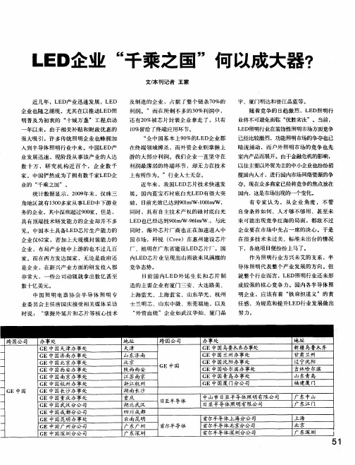 LED企业“千乘之国”何以成大器？