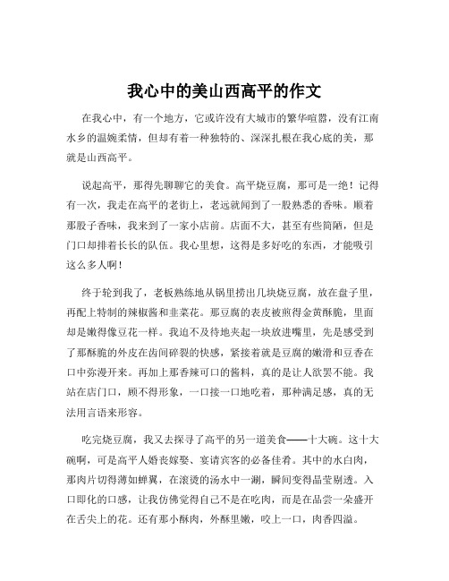 我心中的美山西高平的作文