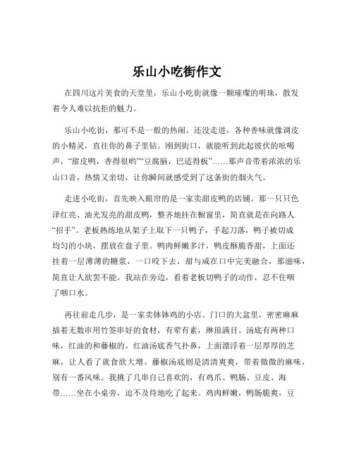 乐山小吃街作文