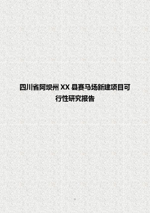 XX县新建赛马场项目可行性研究报告