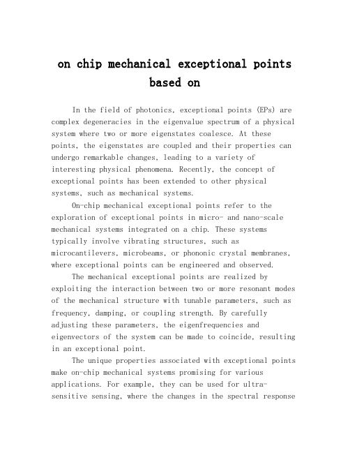 on chip mechanical exceptional points based on