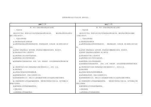 招标师与新旧大纲对比