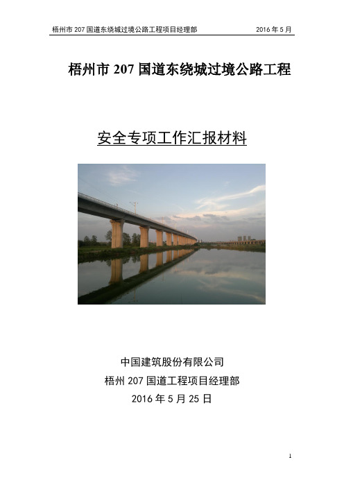 5月份安全工作专项汇报材料(审核)