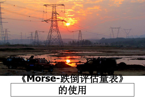 最新《Morse-跌倒评估量表》的使用课件PPT