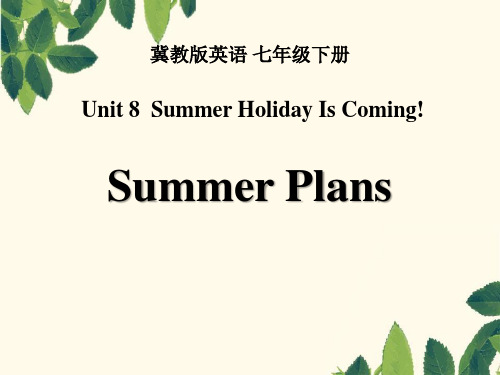 英语《Summer Plans》Summer Holiday Is Coming! [2]PPT公开