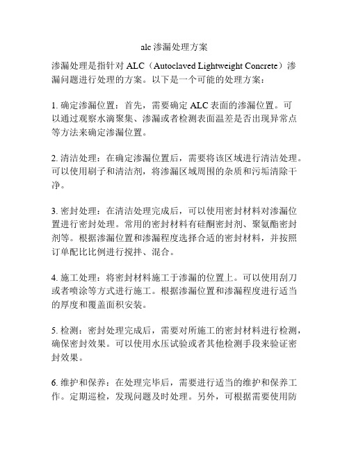 alc渗漏处理方案