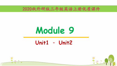 (三起点)外研版英语三年级上册Module9单元全套课件