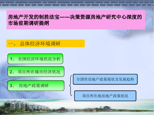 房地产市场调提纲(房地产项目)(PPT文件)