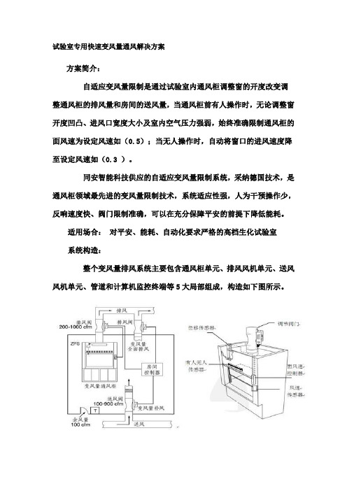 实验室专用快速VAV变风量通风解决方案教案