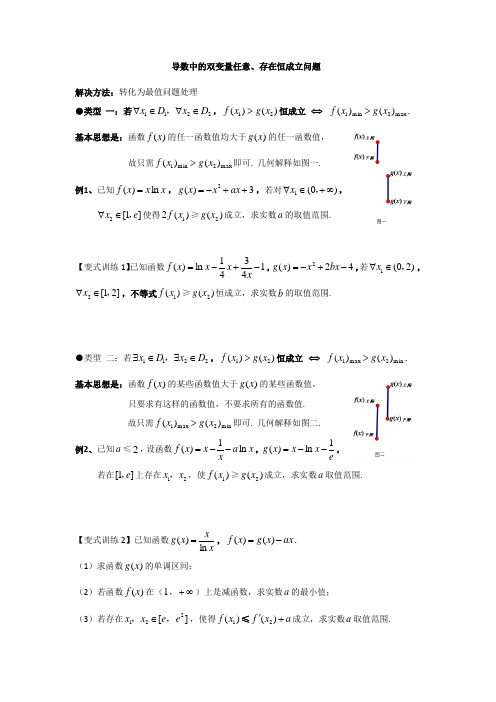 导数中的双变量任意