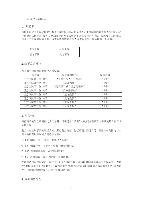 英国议会制辩论