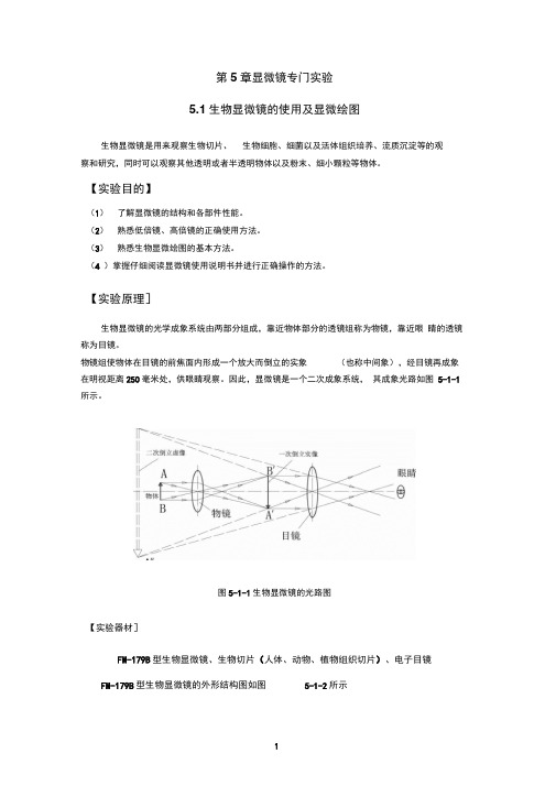 生物显微镜的使用及显微绘图