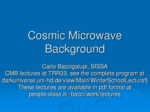 天体物理宇宙学及物理学电子书合辑cosmicmicrowavebackgroundobservables