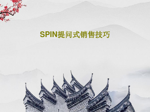 SPIN提问式销售技巧20页PPT