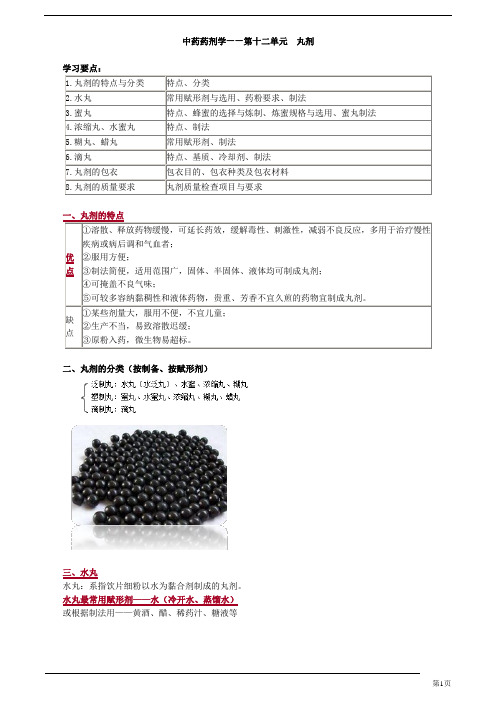 初级中药师-专业实践能力-丸剂(10页)