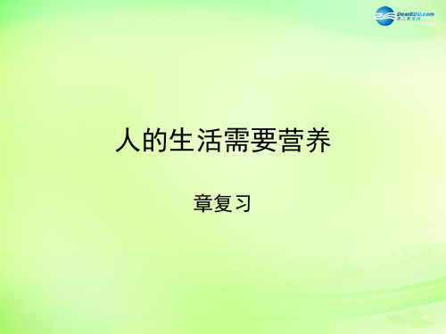 七年级生物下册 3.1 人的生活需要营养复习课件 济南版